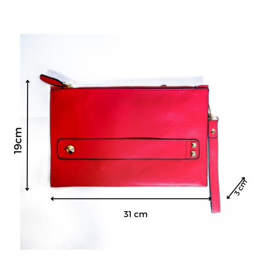 Chokore Chokore Vegan Leather Envelope Clutch (Red) 