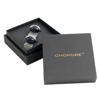 Chokore Chokore Sandstone Chain Cufflinks (Black)