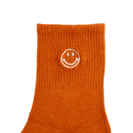 Chokore Chokore Embroidered Smiley Socks (Rust Orange) 