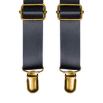 Chokore Chokore Y-shaped PU Leather Suspenders with Finger Clips (Black) 