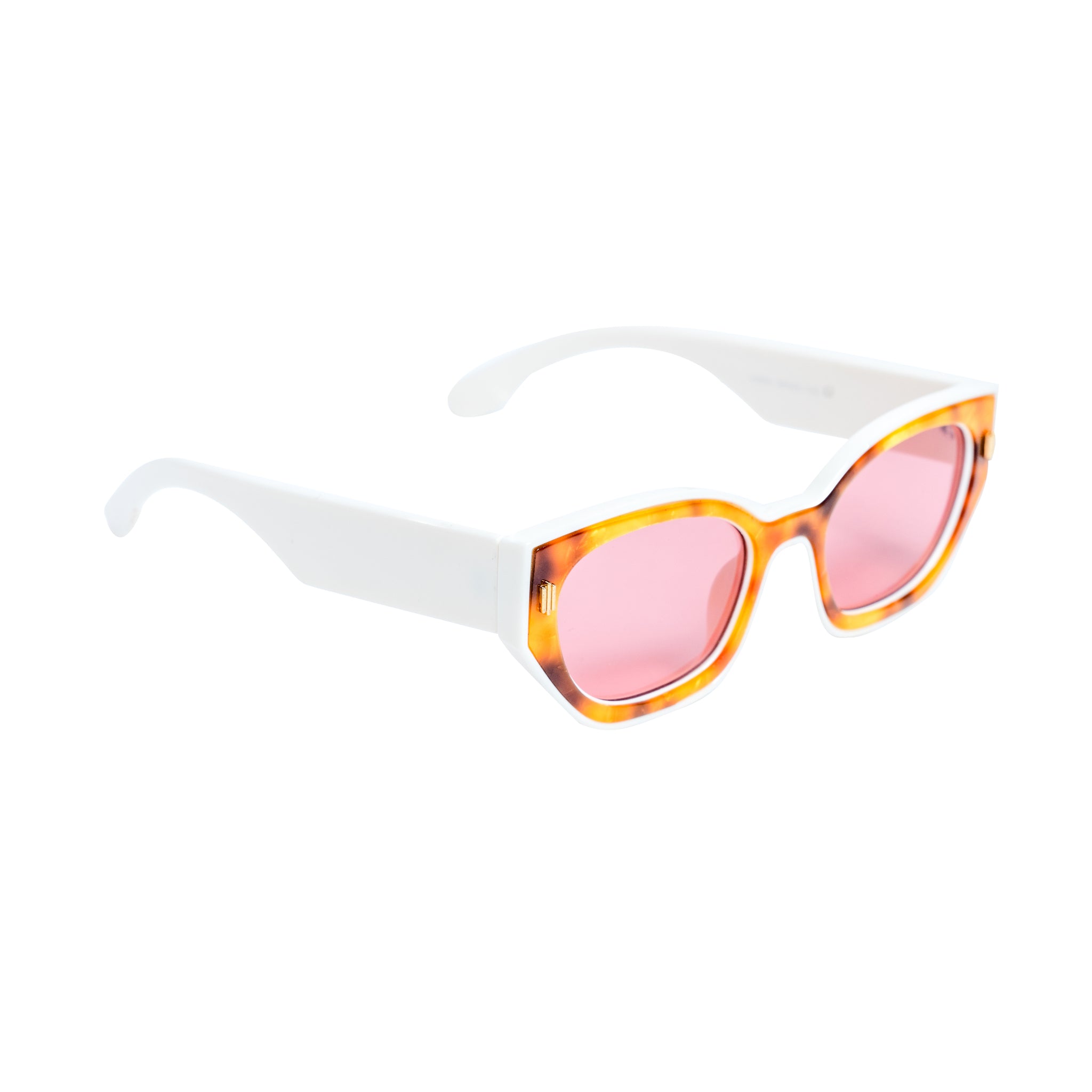 Chokore Purrfect Cat Eye Sunglasses with UV 400 Protection (White & Yellow)