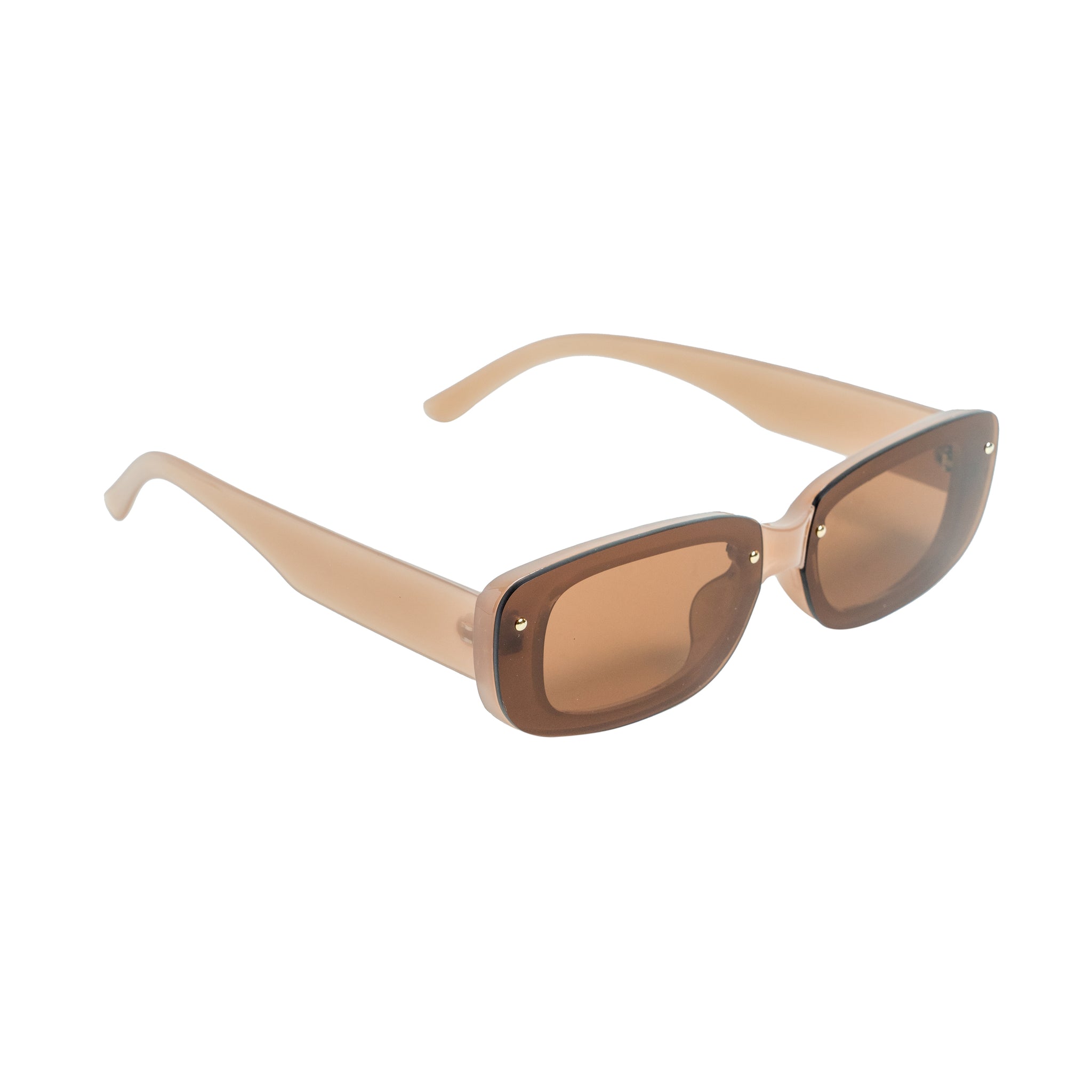 Chokore Rectangular Sunglasses with UV 400 Protection (Light Brown)