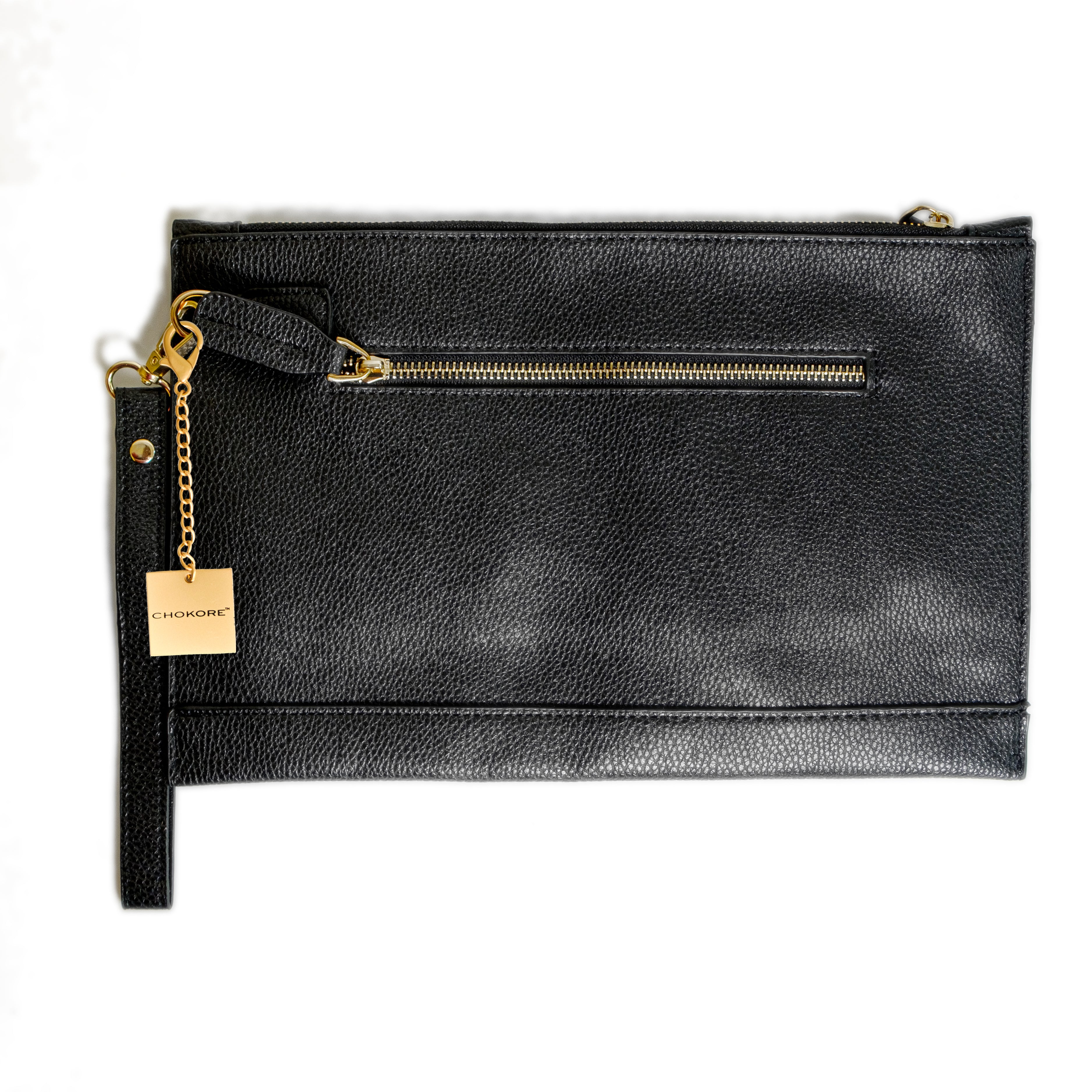 chokore Chokore Vegan Leather Envelope Clutch (Black)
