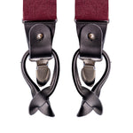 Chokore Chokore Y-shaped Plain Convertible Suspenders (Burgundy) 