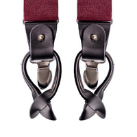 Chokore Chokore Y-shaped Plain Convertible Suspenders (Burgundy)