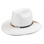 Chokore Chokore Cowboy Hat with Shell Belt (White) 
