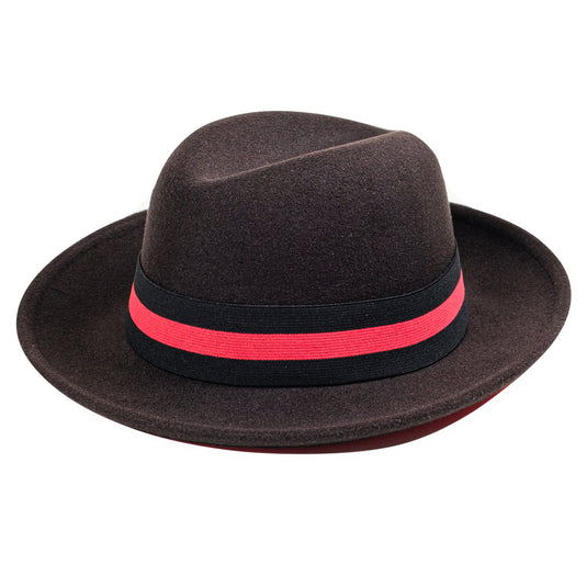 Chokore Chokore Double-tone Fedora Hat (Black) 