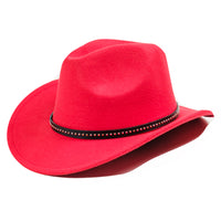Chokore Chokore Cowboy Hat with Belt Band (Red)