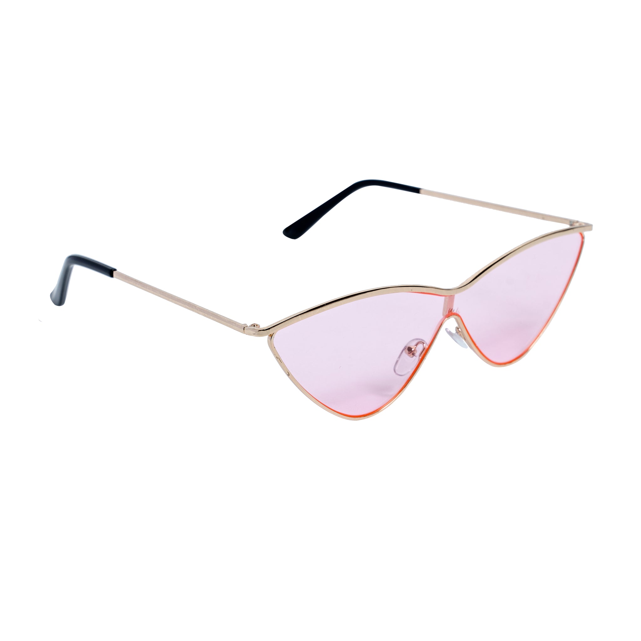 Chokore Cat-Eye Sunglasses with Metal Frame (Pink)