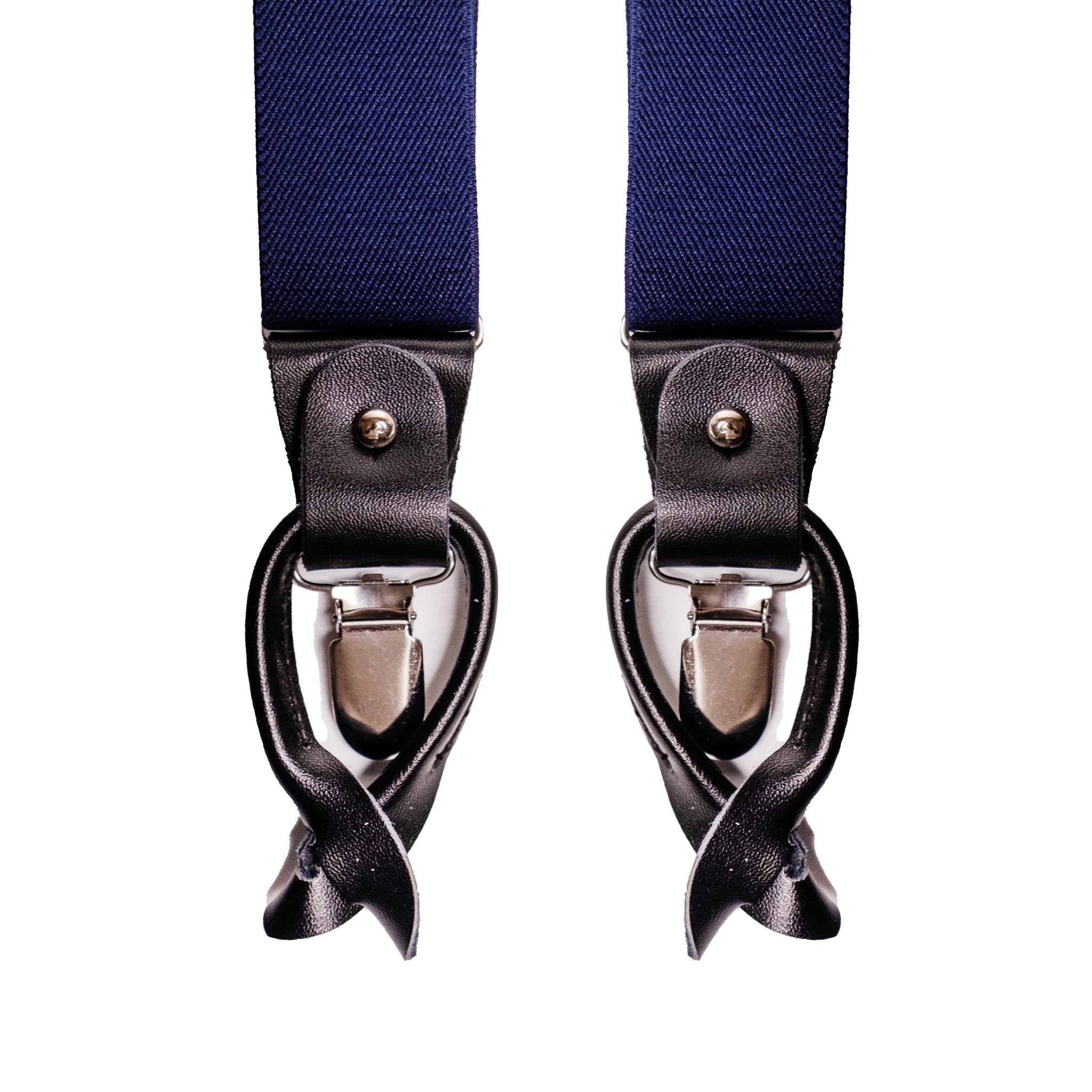 Chokore Y-shaped Plain Convertible Suspenders (Navy Blue)