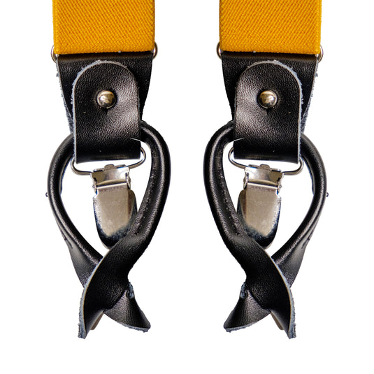 Chokore Y-shaped Convertible Suspenders, 3 Clips (Tangerine)