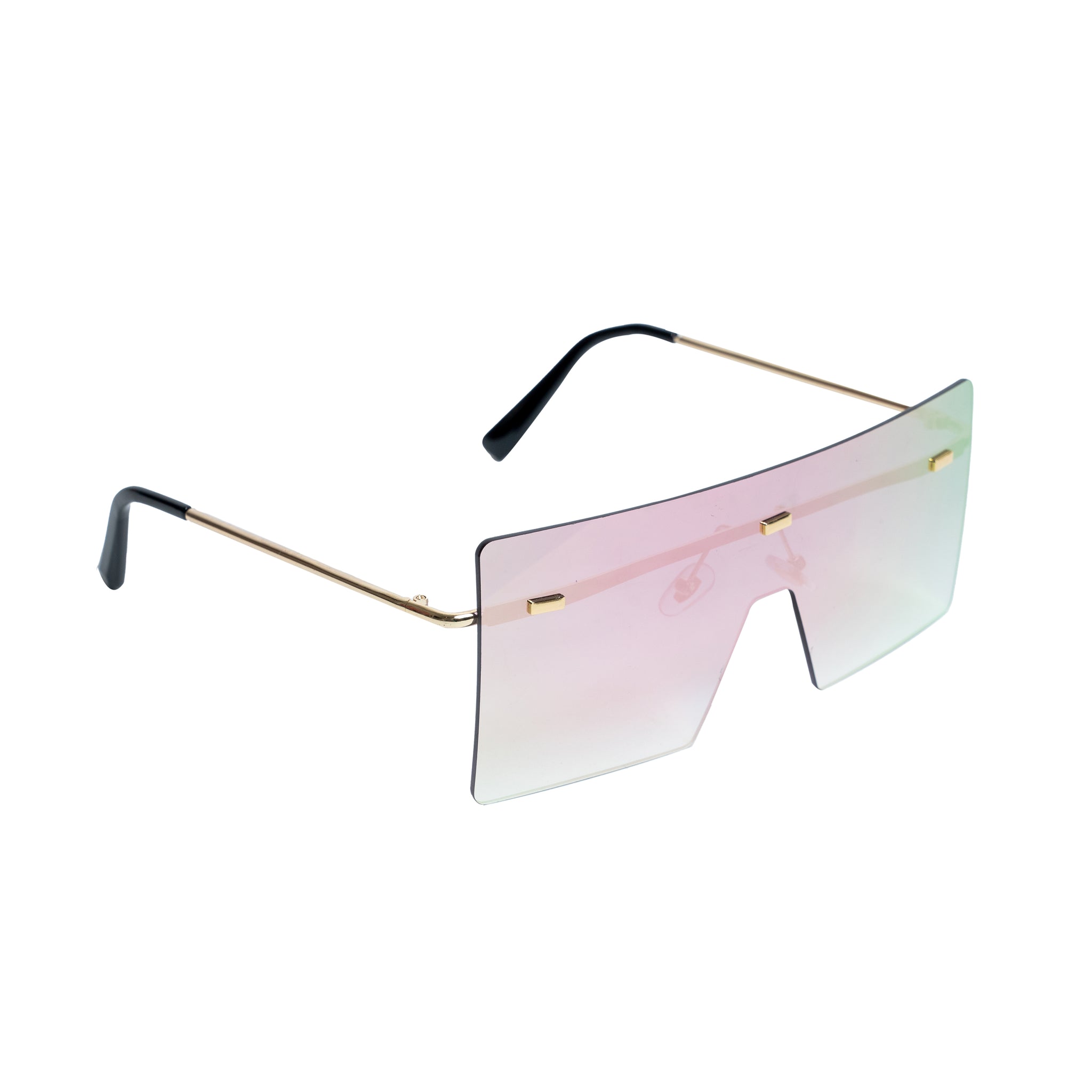 Chokore Rimless Oversized Sunglasses with UV 400 Protection (Pink)