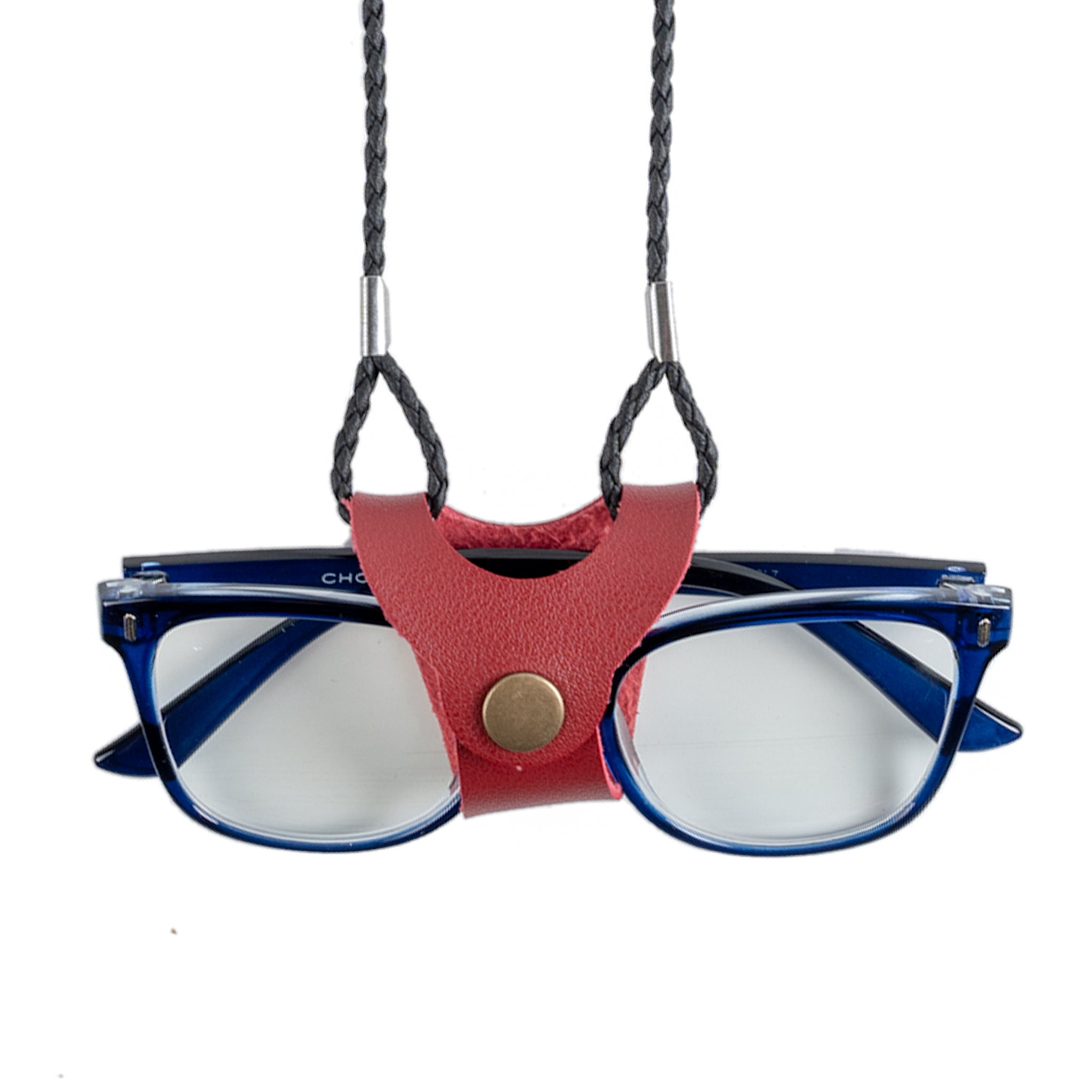 Chokore Leather Braided Eyeglass Cord/String (Red)
