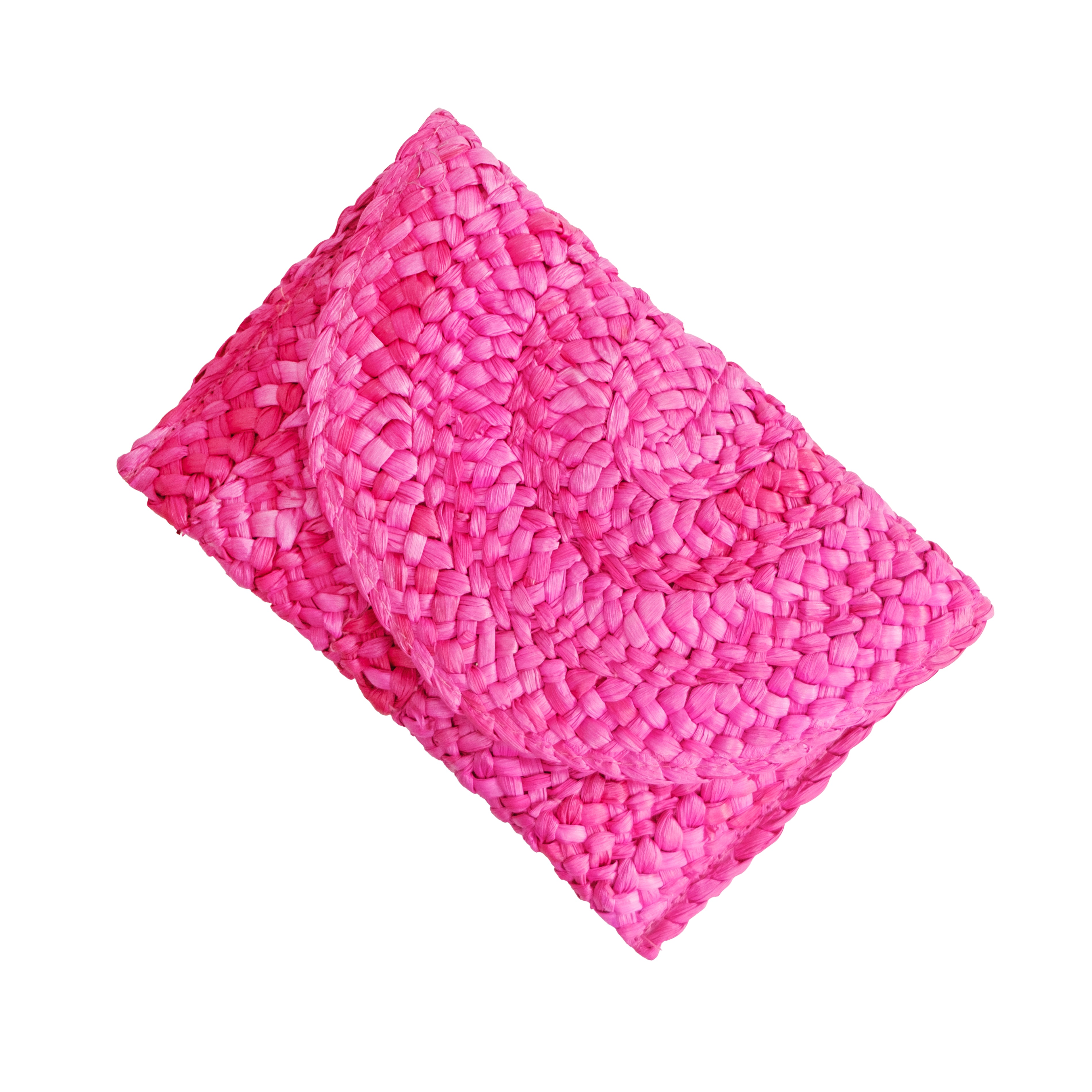 chokore Chokore Rattan Beach Clutch (Hot Pink)