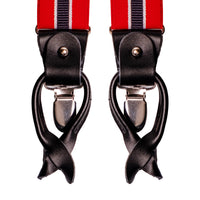 Chokore Chokore Y-shaped Convertible Suspenders (Navy Blue & Red)