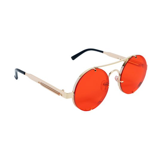 Chokore Retro Polarized Sunglasses (Red & Golden)