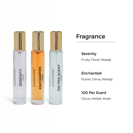 Serenity Â· Enchanted Â· 100 Per Scent | 3 x 15ml Perfume For Women | (Morning / All Day)