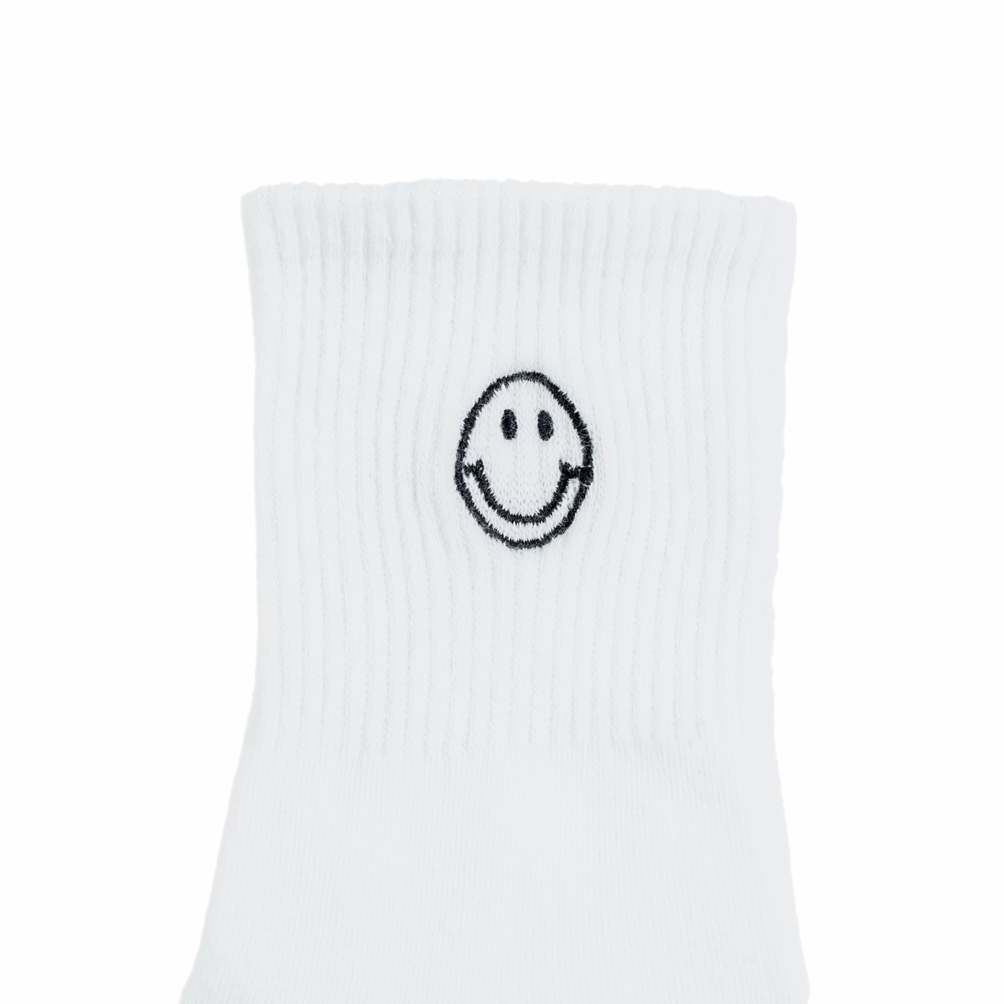 Chokore Embroidered Smiley Socks (White)