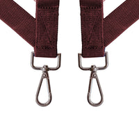 Chokore Chokore X-shaped Snap Hook Suspenders (Wine Red)