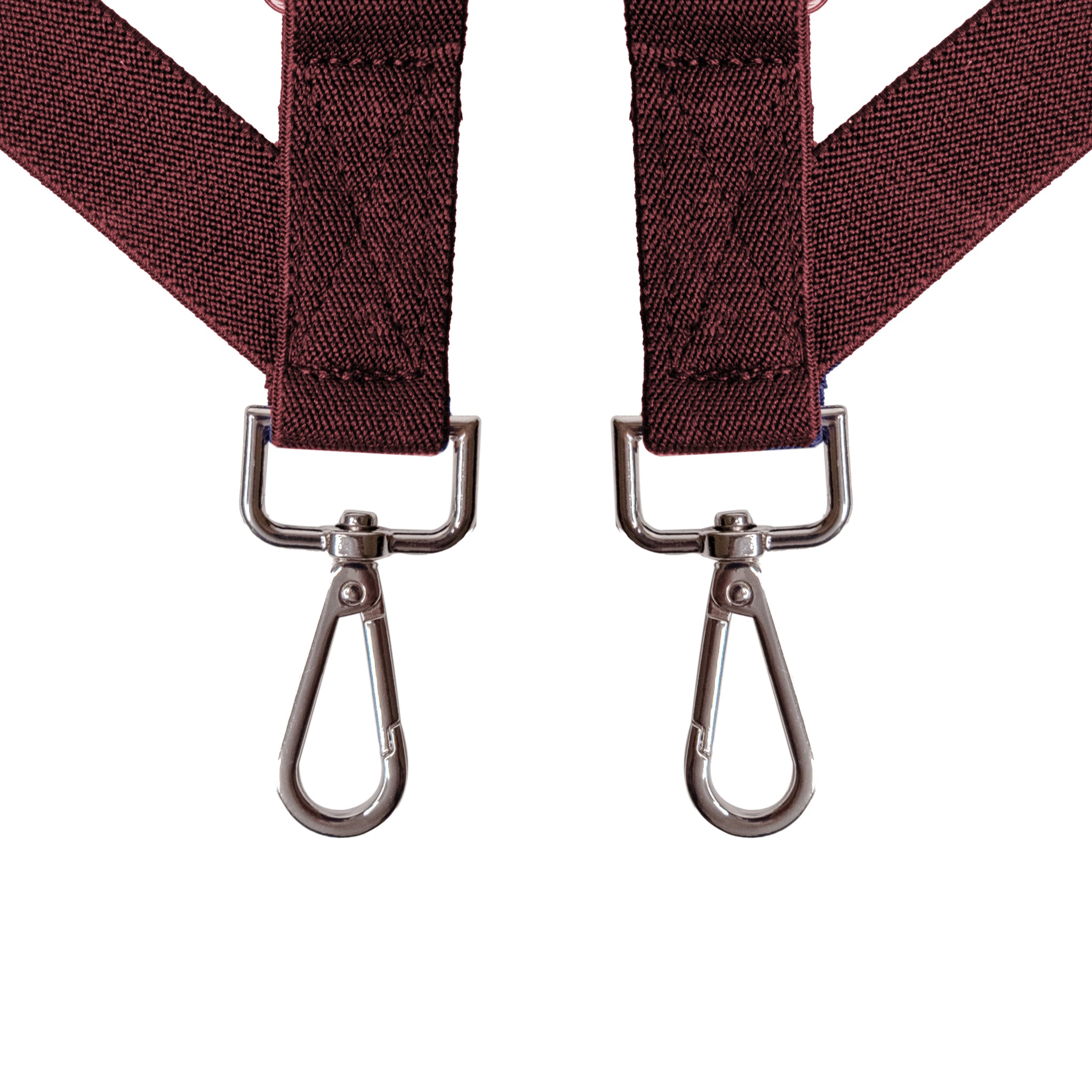Chokore X-shaped Snap Hook Suspenders (Wine Red)