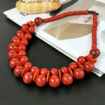 Chokore Chokore Chunky Bead Necklace (Red) 