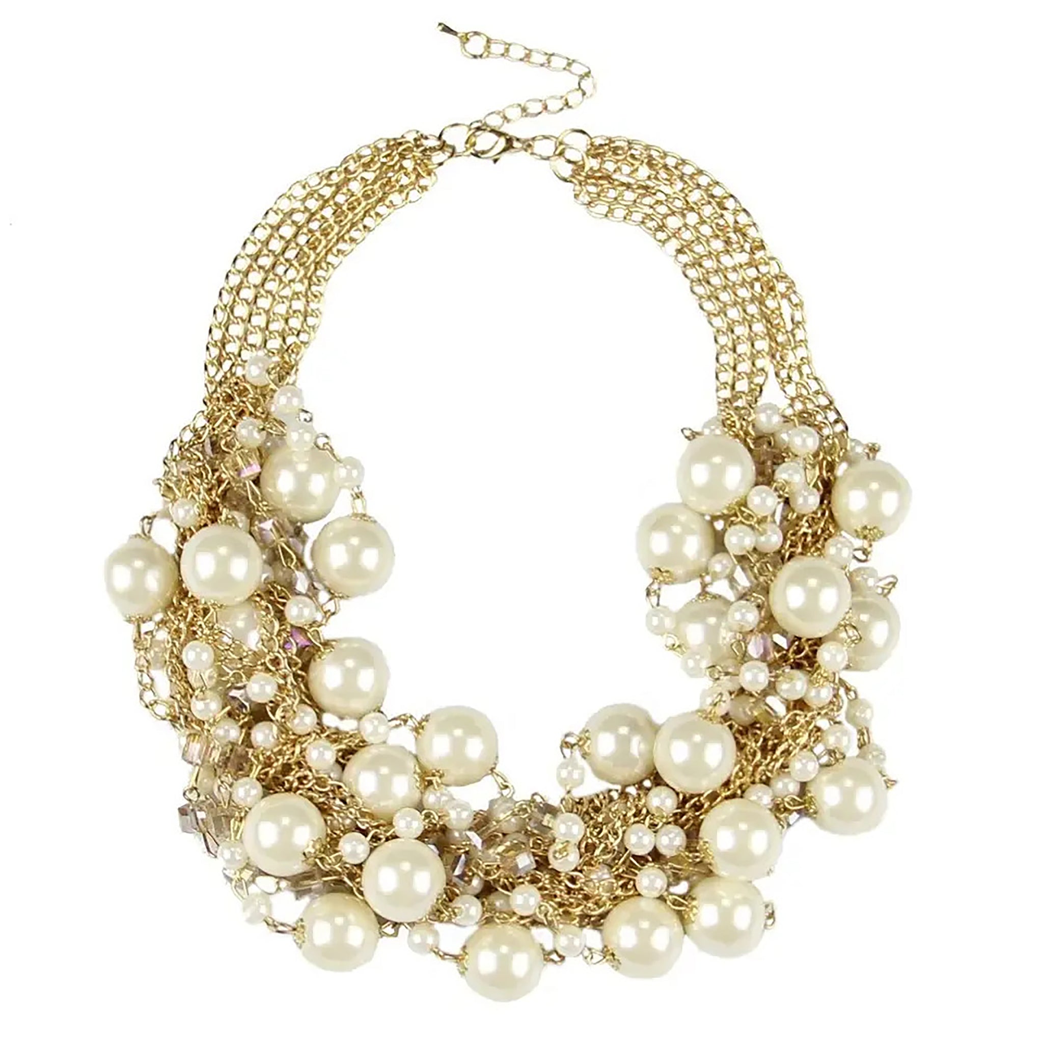 Chokore Multilayer Cross Pearl Necklace