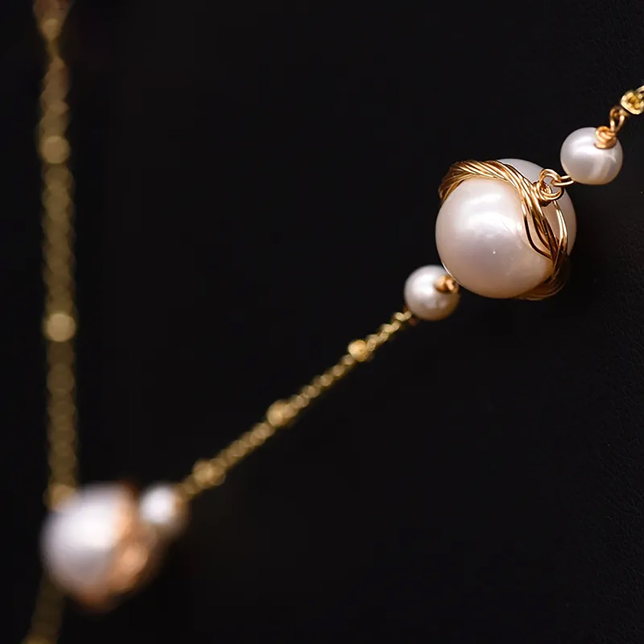 Chokore Drop Necklace with Freshwater Pearl