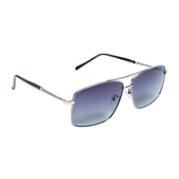 Chokore Chokore Sleek Rectangular Sunglasses with UV Protection (Black & Silver)