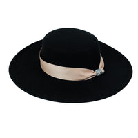 Chokore Chokore Wide Brim Boater Hat (Black)