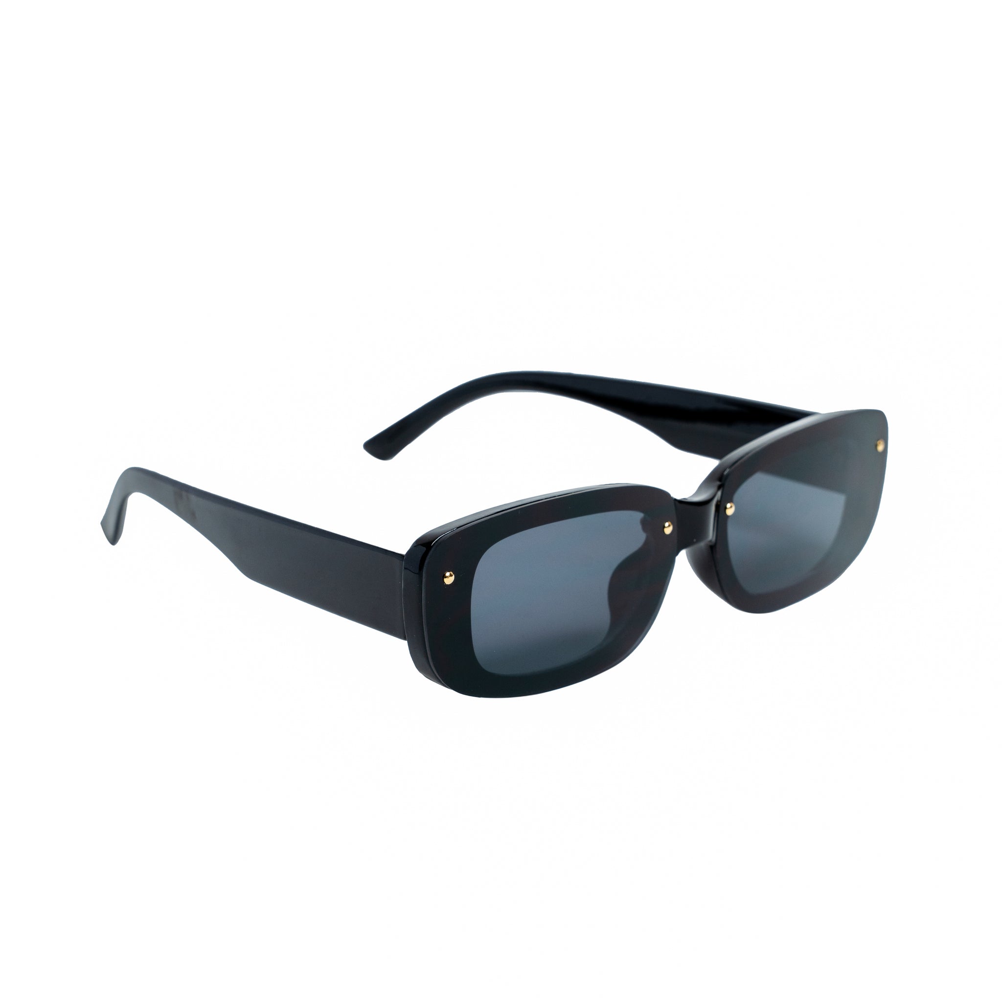 Chokore Rectangular Sunglasses with UV 400 Protection (Black)