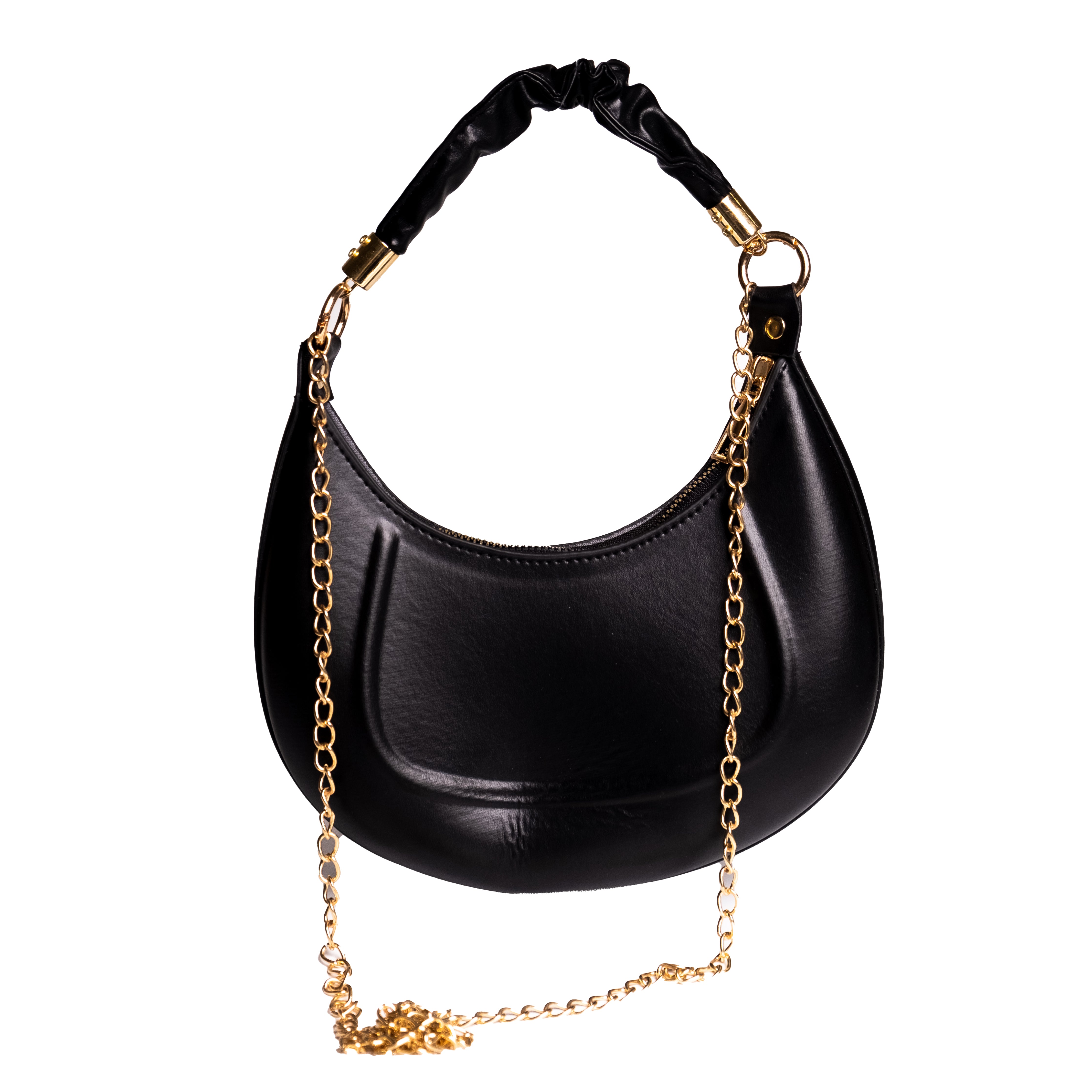 chokore Chokore Baguette Bag with Gold Chain (Black)