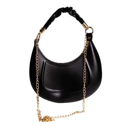 Chokore Chokore Baguette Bag with Gold Chain (Black) 