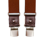 Chokore Chokore Y-shaped Suspenders with Leather detailing and adjustable Elastic Strap (burgundy) 