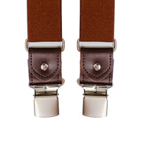 Chokore Chokore Y-shaped Suspenders with Leather detailing and adjustable Elastic Strap (burgundy)