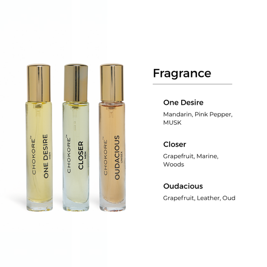 One Desire Â· Closer Â· Oudacious | 3 x 15ml / 20ml Perfume Combo For Men | (Evening / Night)