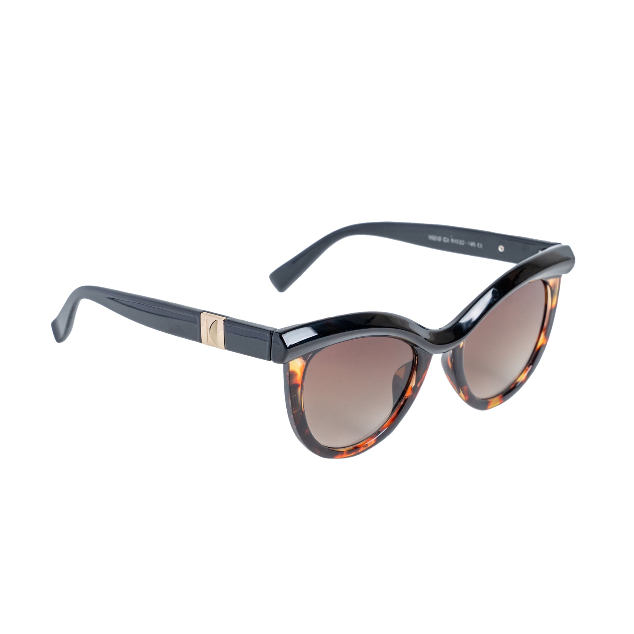 Chokore Vintage Cat-Eye Sunglasses with UV400 Protection (Black & Brown)