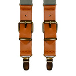 Chokore Chokore Y-shaped Suspenders with Leather detailing and adjustable Elastic Strap (Lichen) 