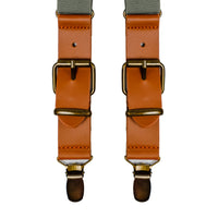 Chokore Chokore Y-shaped Suspenders with Leather detailing and adjustable Elastic Strap (Lichen)