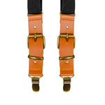 Chokore Chokore Y-shaped Suspenders with Leather detailing and adjustable Elastic Strap (Black) 