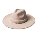 Chokore Chokore Pearl embellished Fedora Hat (Beige) 