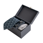Chokore  Chokore Special 3-in-1 Indian at Heart Gift Set, Gray (Pocket Square, Tie, & Cufflinks)