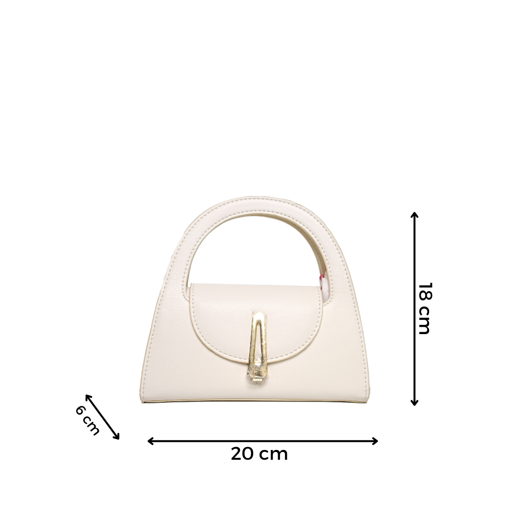 chokore Chokore Sensational Handbag with Retro Lock (White)