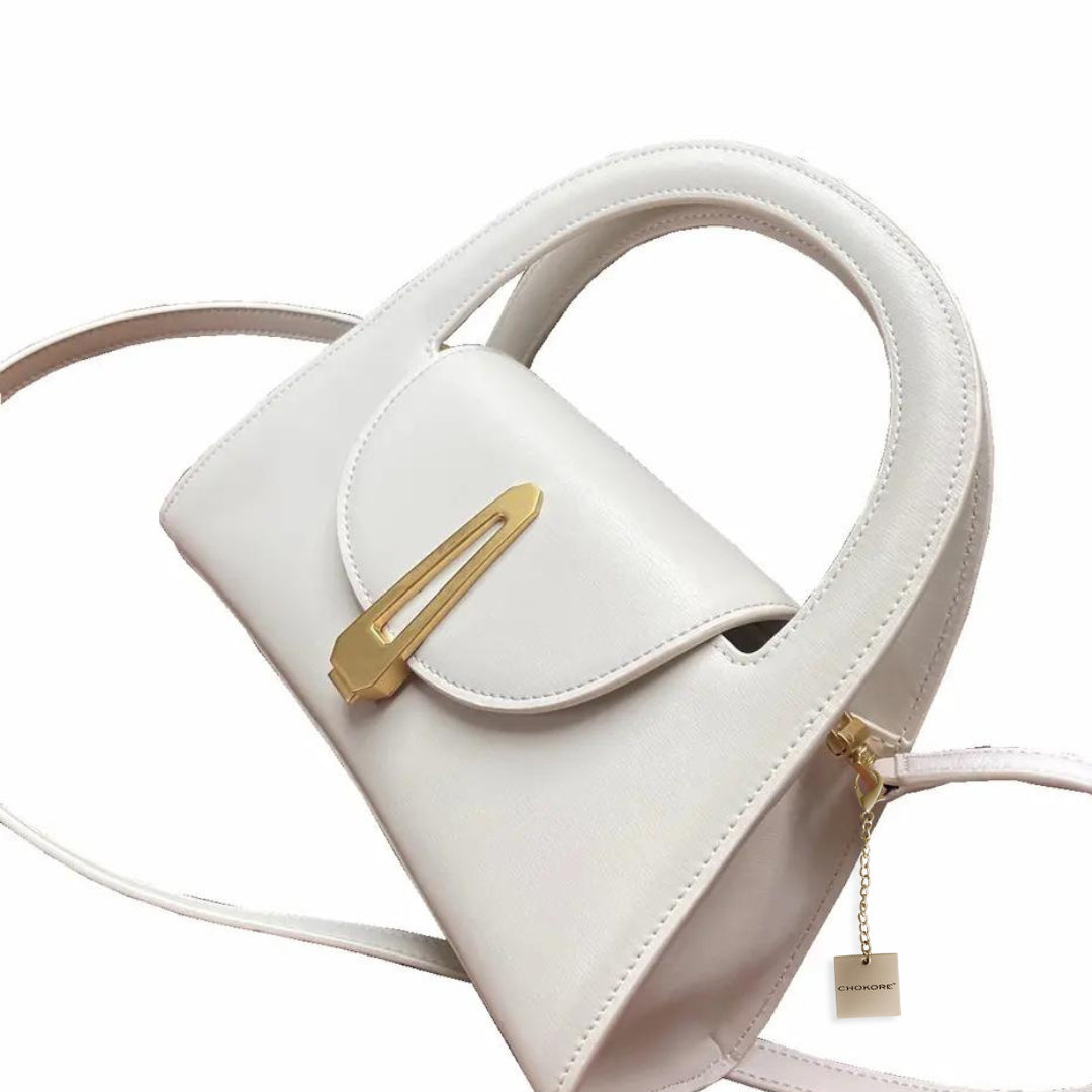 chokore Chokore Sensational Handbag with Retro Lock (White)