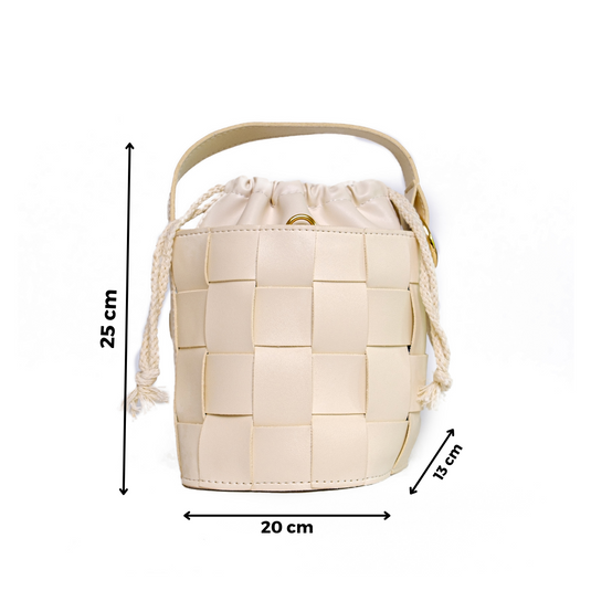 Chokore Chokore Textured Potli Handbag (Beige) 