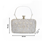 Chokore Chokore Embellished Evening Clutch/Handbag (Silver) 