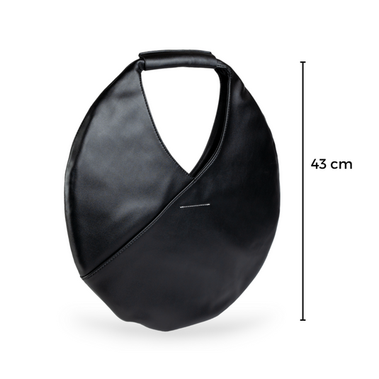 Chokore Round Leather Handbag (Black)