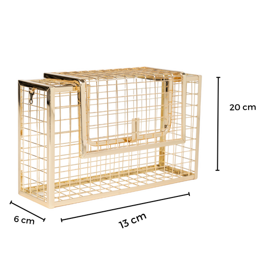 Chokore Chokore Metallic Cage Handbag (Golden) 