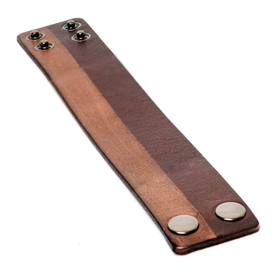 Chokore Broad Dual Color Leather Bracelet