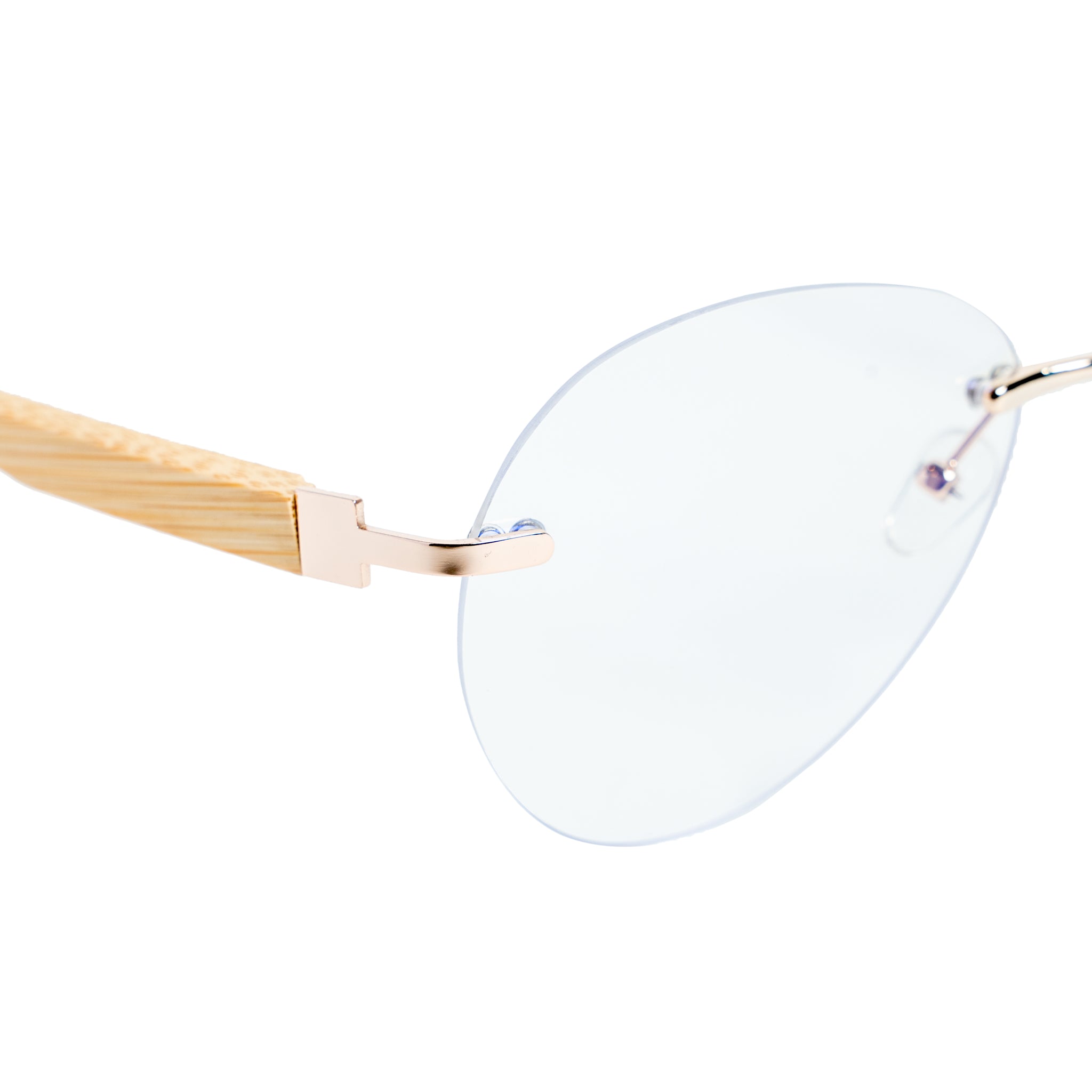 Chokore Bamboo Wood Pilot Sunglasses (Clear)