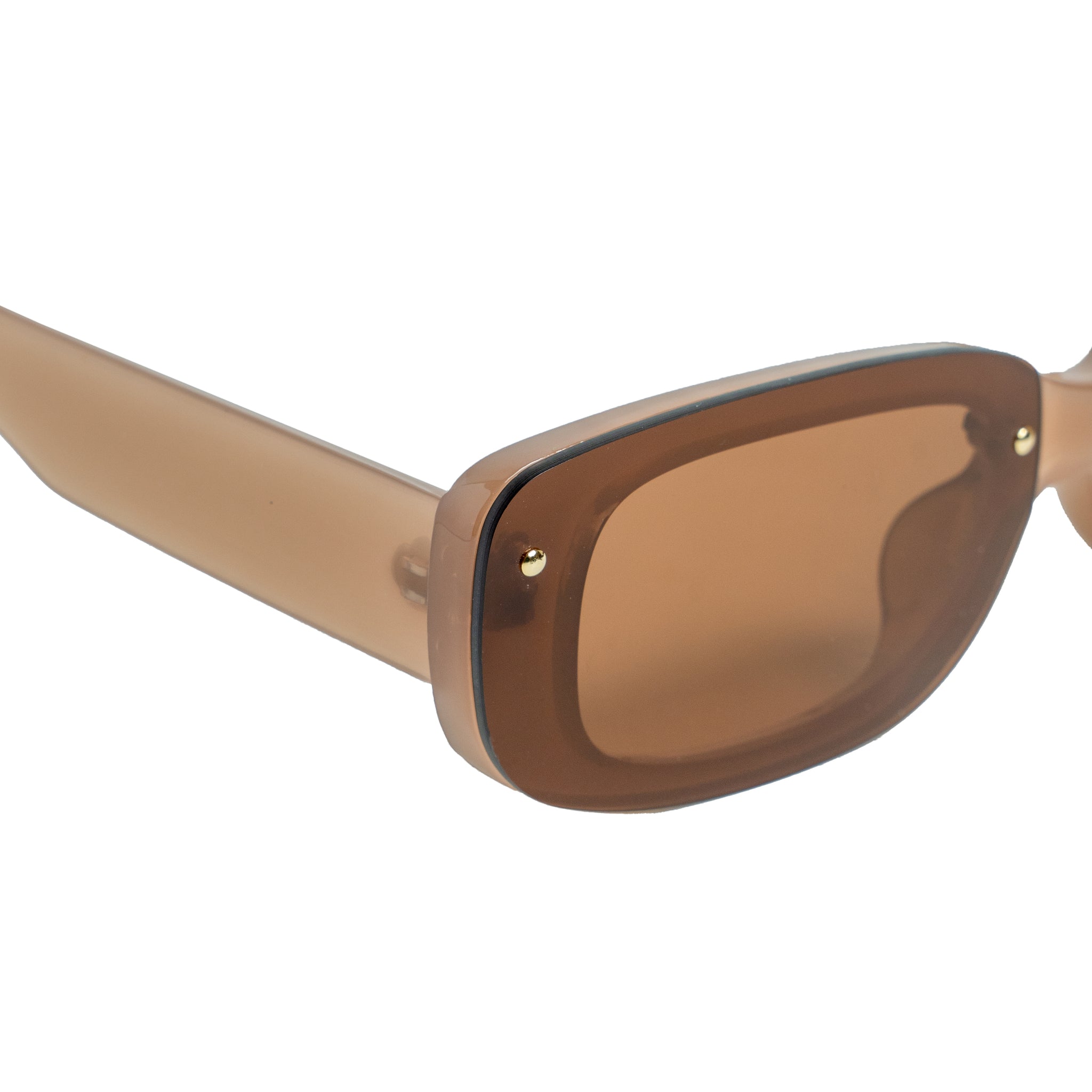 Chokore Rectangular Sunglasses with UV 400 Protection (Light Brown)